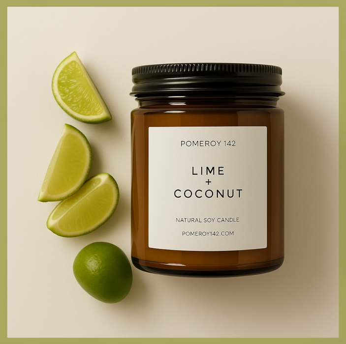Coconut + Lime – Tropical Escape Soy Candle | Pomeroy 142