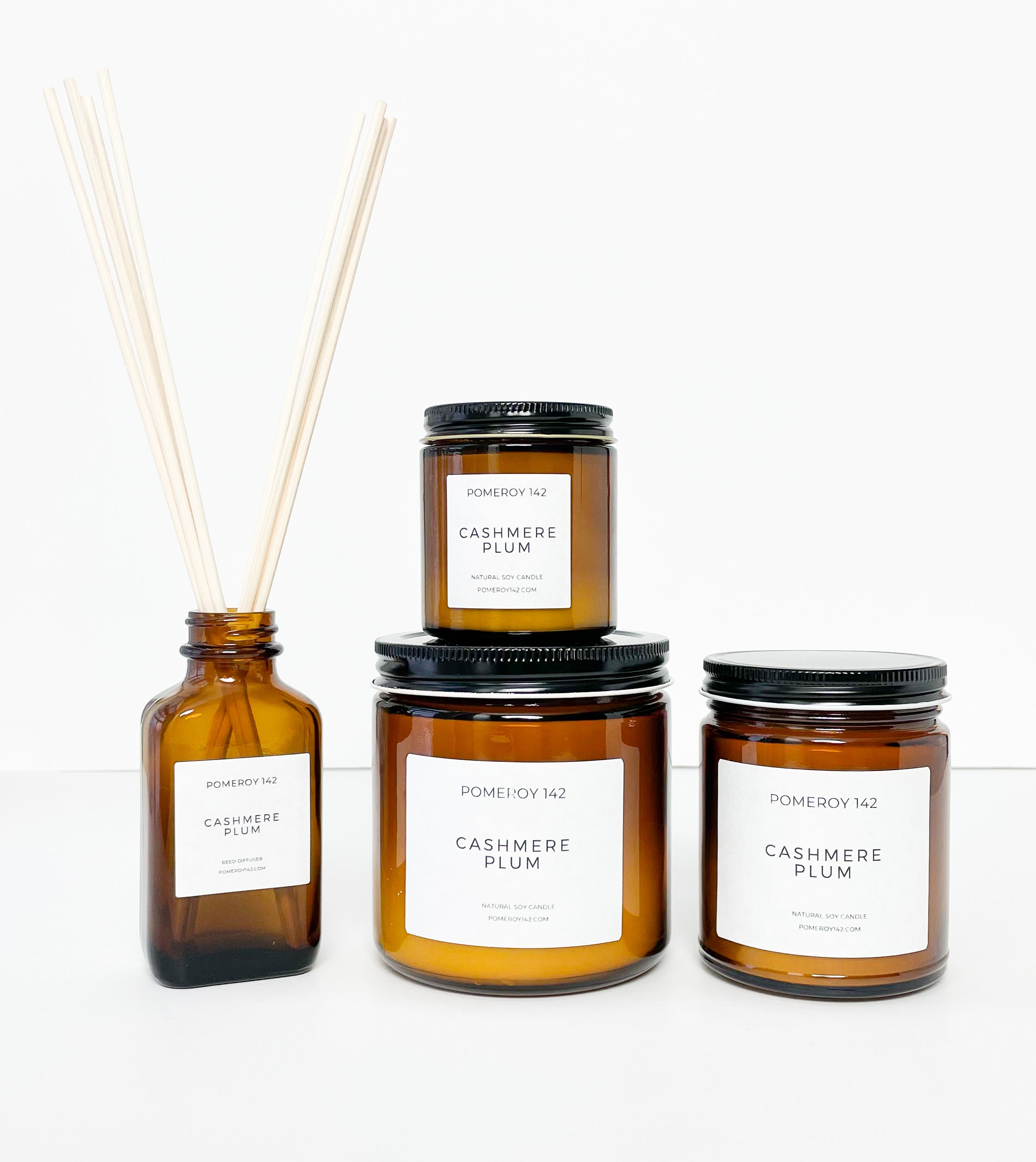 Plum + Cashmere Soy Glass Candle main image 1